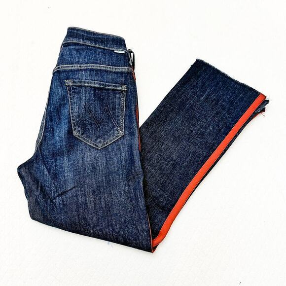 Mother Insider Crop Step Fray Speed Racer Dark Wash Denim Jeans SIze 29 - Picture 10 of 10